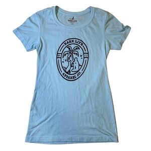 Bark Life Graphic Tee Dog Lover Palm Tree Crew Neck Short Sleeve Women's Size XS